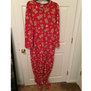 Christmas Gingerbread footie pajamas